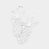 Pineapple Cut Out Metal Earrings