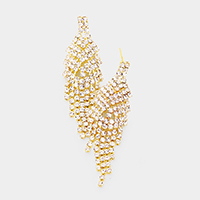 Rhinestone Pave Evening Earrings