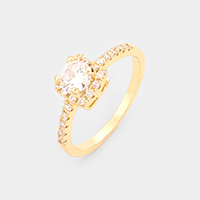 Gold Dipped Cubic Zirconia Ring
