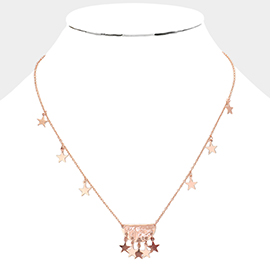 Multi Metal Star Pendant Necklace