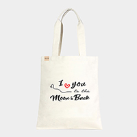 'I Love You..' Heart Cotton Canvas Eco Tote Bag