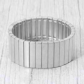 Rectangle Bar Metal Stretch Bracelet