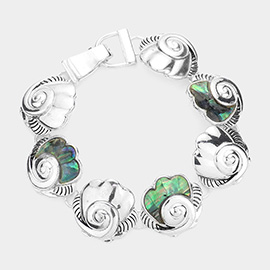 Abalone Shell Linked Magnetic Bracelet