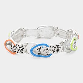 'Life is Better In Flip Flops' Metal Stretch Bracelet