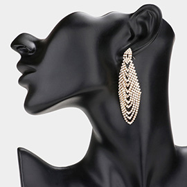 Crystal Rhinestone Pave Evening Earrings