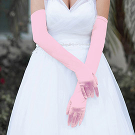 Dressy Satin Long Wedding Gloves