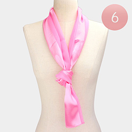 6PCS - Satin Striped Print Scarf