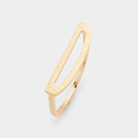 -D- Monogram Brass Metal Ring