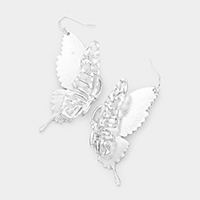 Butterfly Filigree Metal Drop Earrings