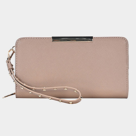 Faux Leather Zipper Wallet