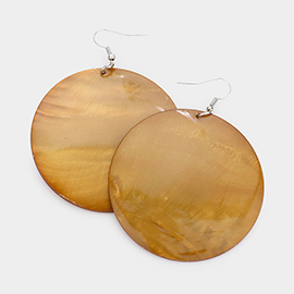 Shell Circle Dangle Earrings