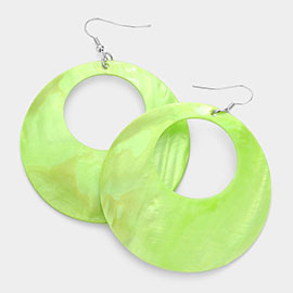 Round Shell Dangle Earrings