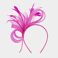 Flower Feather Mesh Fascinator / Headband