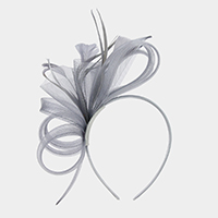 Flower Feather Mesh Fascinator / Headband