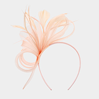 Flower Feather Mesh Fascinator / Headband