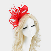 Flower Feather Mesh Fascinator / Headband