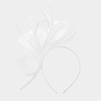Flower Feather Mesh Fascinator / Headband