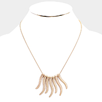 Metal Bar Fringe Necklace