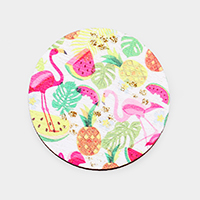 Watercolor Flamingo Self Adhesive Charm for Phone Holder