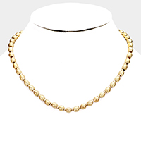 Multi Metal Bead Collar Necklace
