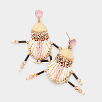 Crystal Multi Bead Bug Earrings