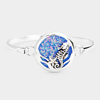 Sea World Glitter Sea Glass Seahorse Hook Bracelet