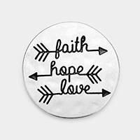 'Faith, Hope, Love' Metal Self Adhesive Charm for Phone Holder