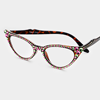 Crystal Cat Eyes Reading Glasses