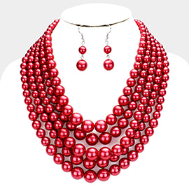 5-Row Strand Pearl Necklace