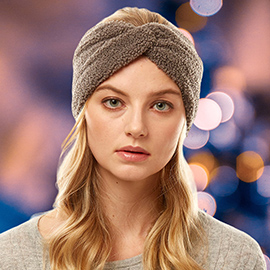 Solid Sherpa Fleece Earmuff Headband
