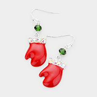 Christmas Santa Glove Dangle Earrings