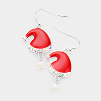 Christmas Santa Hat Dangle Earrings