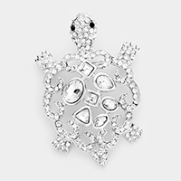 Turtle Crystal Rhinestone Brooch / Pendant