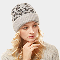 Leopard Pattern Beanie Hat