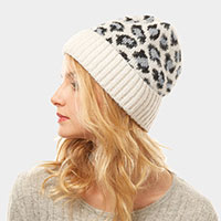 Leopard Pattern Beanie Hat