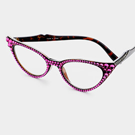 Crystal Cat Eyes Reading Glasses