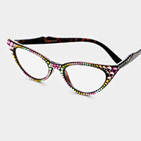 Crystal Cat Eyes Reading Glasses