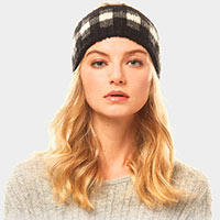 Multi Colored tile Pattern Earmuff Headband