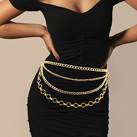 4 Row Chain Waist Belt