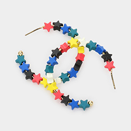 Colorful Star Hoop Earrings