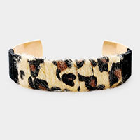 Leopard Print Wrapped Cuff Bracelet