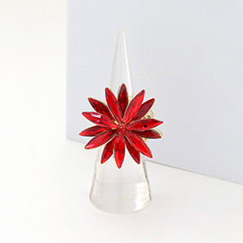 Crystal Marquise Cluster Floral Stretch Ring