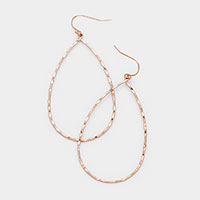 Open Teardrop Metal Drop Earrings 