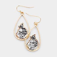 Mermaid Metal Teardrop Earrings