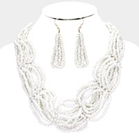 
Faceted Beaded Collar Necklace 