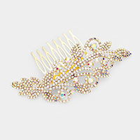 Rhinestone Pave Sprout Hair Comb