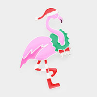 Christmas Flamingo Pin Brooch