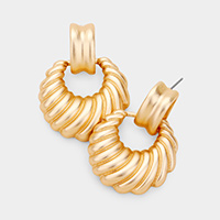 Shell Textured Metal Earrings 
