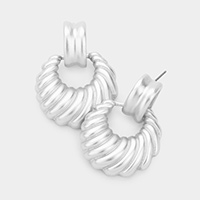 Shell Textured Metal Earrings 