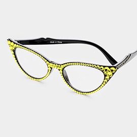 Crystal Cat Eyes Reading Glasses